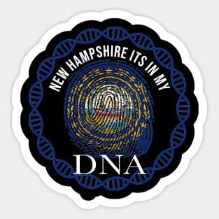 New Hampshire Its In My DNA - New Hampshirite Flag - Gift for New Hampshirite From New Hampshire Sticker